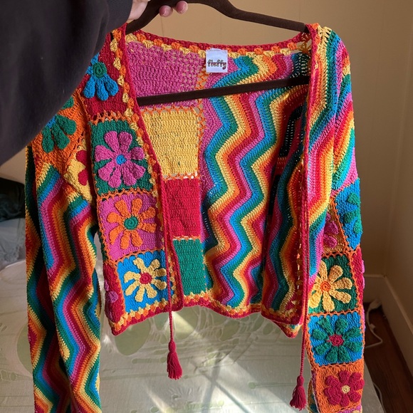 Shop Fluffy Handmade Crochet Cardigan - Picture 7 of 7